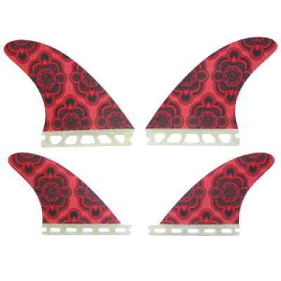 Captain Fin Co. Tyler Warren Red Kaledioscope Quad set 4.5" - Buy online today at Down the Line Surf. International shipping available.