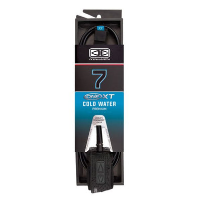 Ocean & Earth One-XT Cold Water 7ft Leash - Black - Buy online today at Down the Line Surf. International shipping available.