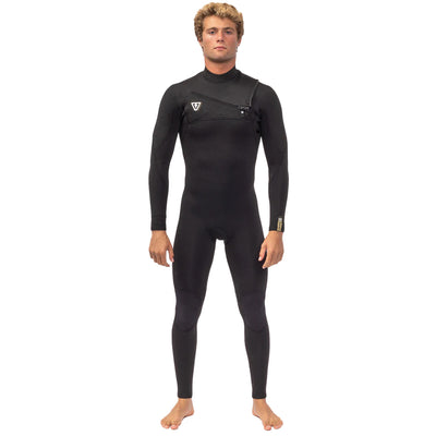 Vissla 7 Seas Comp 3/2mm Chest Zip Wetsuit - Black 2 - Buy online today at Down the Line Surf. International shipping available.