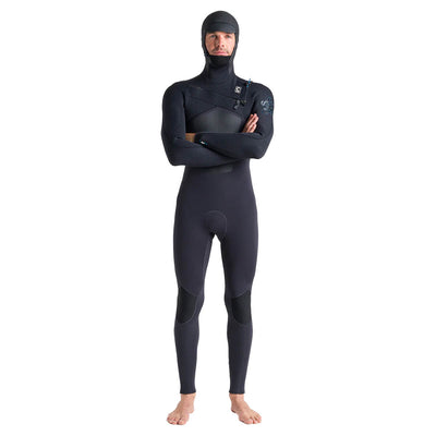 C-Skins Rewired 5/4mm Hooded Chest Zip Wetsuit - Anthracite/Black - Buy online today at Down the Line Surf. International shipping available.
