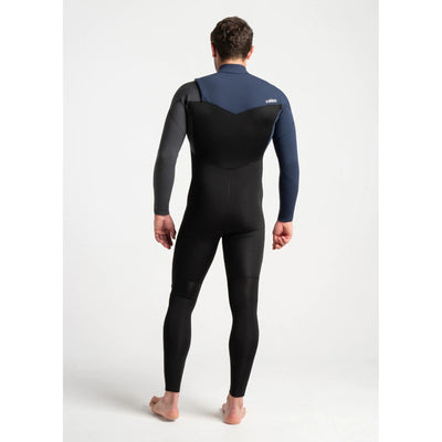 C-Skins Session 3/2mm Chest Zip Wetsuit - Black/Slate/Charcoal - Buy online today at Down the Line Surf. International shipping available.