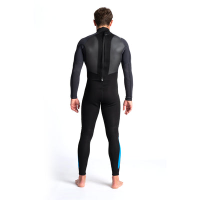 C-Skins Element 3/2mm Back Zip Wetsuit - Black/Anthracite/Cyan - Buy online today at Down the Line Surf. International shipping available.