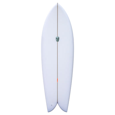 Christenson Twin Fin Fish Surfboard - 5'10" - Clear Rails - Buy online today at Down the Line Surf. International shipping available.