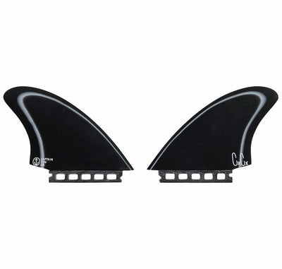 Captain Fin Co. Chris Christenson Twin Keel Especial Black - Futures - Buy online today at Down the Line Surf. International shipping available.