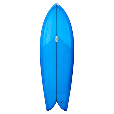 Christenson Twin Fin Fish Surfboard - 5'6" - Blue - Buy online today at Down the Line Surf. International shipping available.