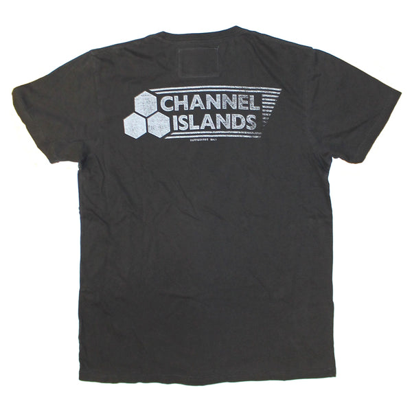 Channel Islands Stamped Flag Tee - Washed Black - Down the Line Surf