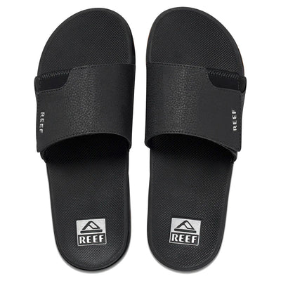 Reef Men's Fanning Slide - Black/Silver - Buy online today at Down the Line Surf. International shipping available.