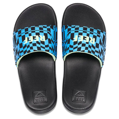 Reef Kid's One Slide Flip Flop - Swell Checkers - Buy online today at Down the Line Surf. International shipping available.