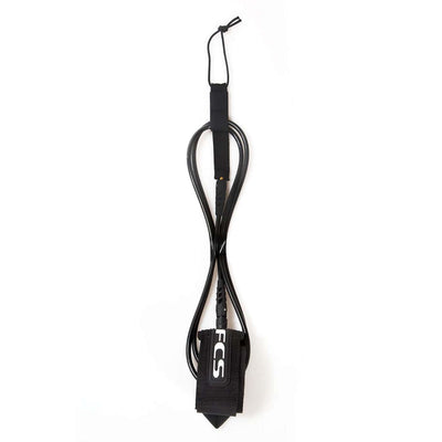FCS 6ft Regular Classic Leash - Black - Buy online today at Down the Line Surf. International shipping available.