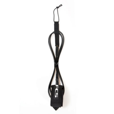 FCS 8ft Regular Classic Leash - Black - Buy online today at Down the Line Surf. International shipping available.