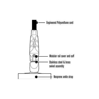 FCS 6ft Regular Classic Leash - Blue - Buy online today at Down the Line Surf. International shipping available.