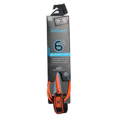 Ocean & Earth One Piece All Round Comp Leash (6ft-Orange) - Buy online today at Down the Line Surf. International shipping available.