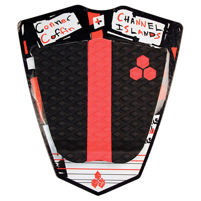 Channel Islands Conner Coffin 3 Piece Tail Pad (Black/Red) - Buy online today at Down the Line Surf. International shipping available.
