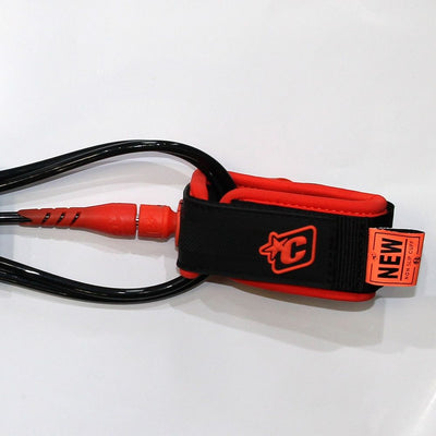 Creatures of Leisure 6ft Comp Leash - Black/Orange - Buy online today at Down the Line Surf. International shipping available.