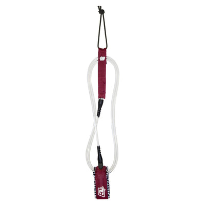 Creatures of Leisure 7ft Pro Leash - White/Maroon - Buy online today at Down the Line Surf. International shipping available.