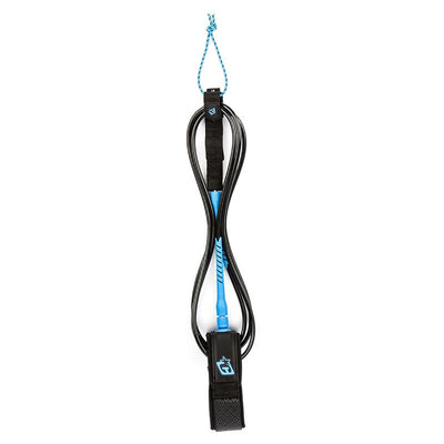 Creatures of Leisure 9ft Longboard Knee Leash - Black/Cyan - Buy online today at Down the Line Surf. International shipping available.