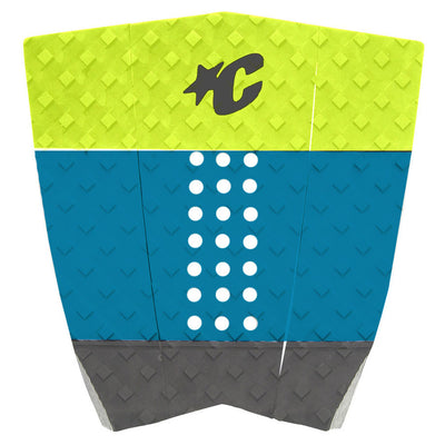 Creatures of Leisure Kai Hing Deck Pad - Lime/Cyan - Buy online today at Down the Line Surf. International shipping available.