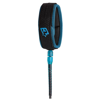 Creatures of Leisure Reliance Longboard Knee 9ft Leash - Black/Cyan - Buy online today at Down the Line Surf. International shipping available.