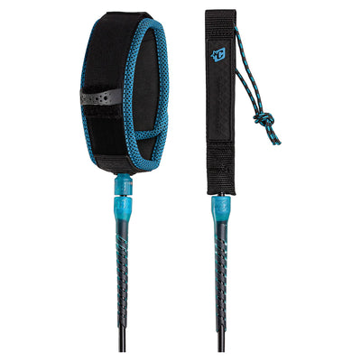 Creatures of Leisure Reliance Longboard Knee 9ft Leash - Black/Cyan - Buy online today at Down the Line Surf. International shipping available.