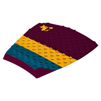 Creatures of Leisure Split 2 Piece Deck Pad - Maroon/Gold - Buy online today at Down the Line Surf. International shipping available.
