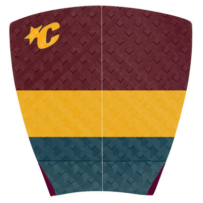 Creatures of Leisure Split 2 Piece Deck Pad - Maroon/Gold - Buy online today at Down the Line Surf. International shipping available.