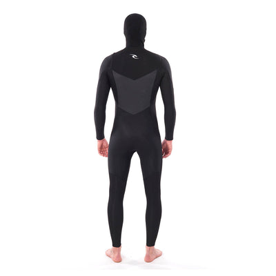Rip Curl Dawn Patrol 6/4mm Hooded Chest Zip Wetsuit - Black - Buy online today at Down the Line Surf. International shipping available.