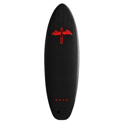 Drag Dart Flat Tail Thruster 6'6 Softboard - Black/Red - Buy online today at Down the Line Surf. International shipping available.