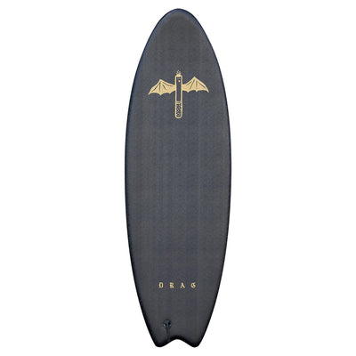 Drag Dart Swallow Tail Thruster 5'6 Softboard - Black/Black - Buy online today at Down the Line Surf. International shipping available.