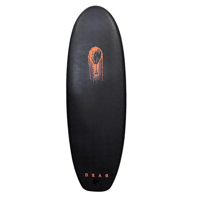 Drag Drumstick 4'10 Twinny Softboard - Black/Orange - Buy online today at Down the Line Surf. International shipping available.