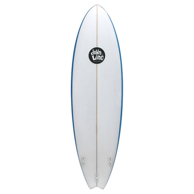 DTL Surf Co. Tuna Fish Surfboard - Blue Rails - Buy online today at Down the Line Surf. International shipping available.
