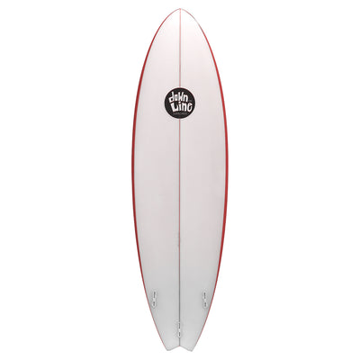 DTL Surf Co. Tuna Fish Surfboard - Red Rails - Buy online today at Down the Line Surf. International shipping available.