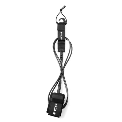 FCS Big Wave Essential 8ft Leash - Black - Buy online today at Down the Line Surf. International shipping available.