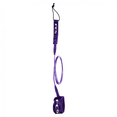 FCS 7ft Regular Leash - Purple - Buy online today at Down the Line Surf. International shipping available.