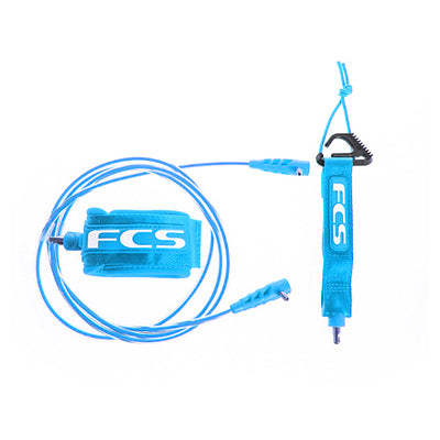 FCS 6ft Comp Leash - Teal - Buy online today at Down the Line Surf. International shipping available.