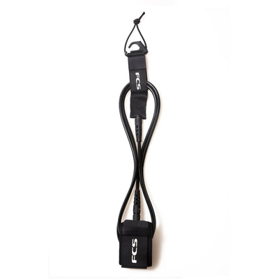 FCS 9ft Regular Ankle Leash - Black - Buy online today at Down the Line Surf. International shipping available.