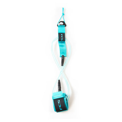 FCS 6ft Regular Leash - Blue - Buy online today at Down the Line Surf. International shipping available.