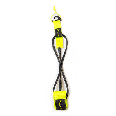 FCS 6ft Regular Leash - Fluro Green - Buy online today at Down the Line Surf. International shipping available.