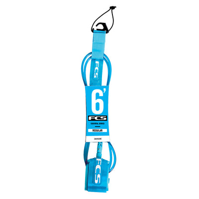 FCS 6ft Regular Leash - Teal - Buy online today at Down the Line Surf. International shipping available.
