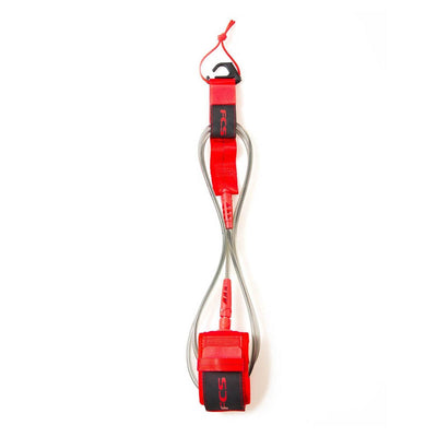 FCS 7ft Regular Leash - Red - Buy online today at Down the Line Surf. International shipping available.