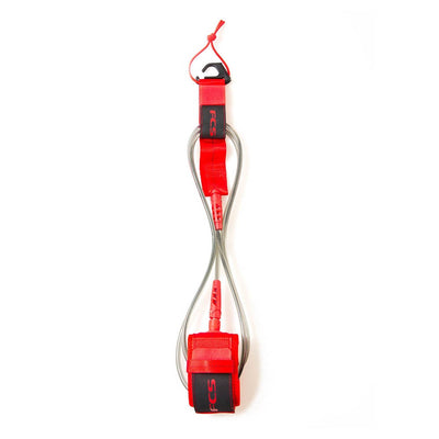 FCS 9ft Regular Ankle Leash - Red - Buy online today at Down the Line Surf. International shipping available.