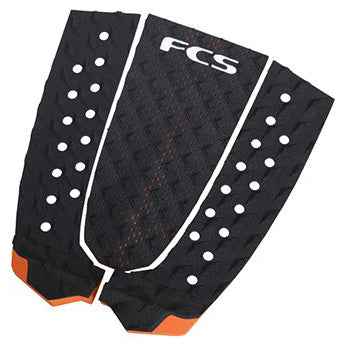 FCS T3 3 Piece Deck Pad - Black/Burnt Orange - Buy online today at Down the Line Surf. International shipping available.