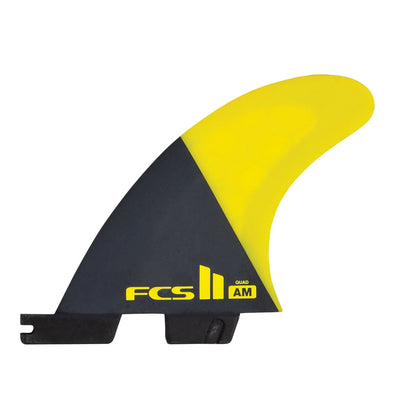 FCS II AM PC Tri Quad Fin Set Yellow - Large - Buy online today at Down the Line Surf. International shipping available.