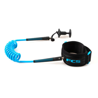 FCS Bodyboard Wrist Leash - Black/Blue - Buy online today at Down the Line Surf. International shipping available.