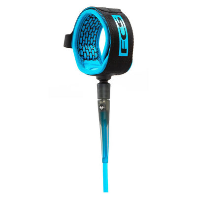 FCS 9ft Longboard Calf Essential Leash - Blue/Black - Buy online today at Down the Line Surf. International shipping available.