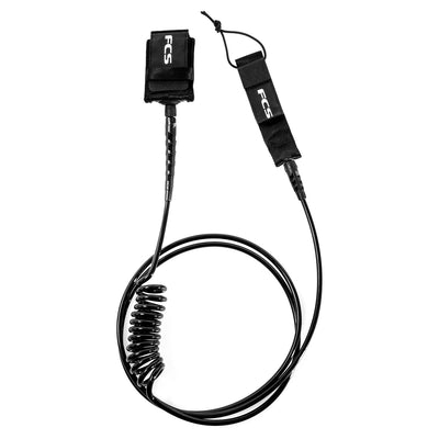 FCS 9ft SUP Regular Essential Calf Leash - Black - Buy online today at Down the Line Surf. International shipping available.