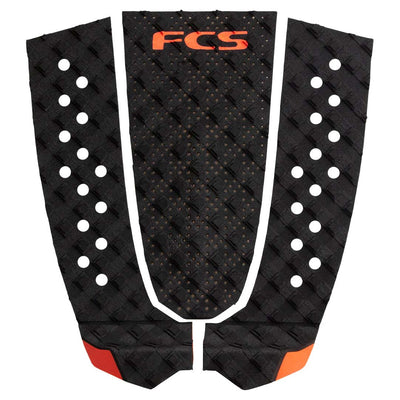 FCS T3 3 Piece Deck Pad - Black/Fire - Buy online today at Down the Line Surf. International shipping available.