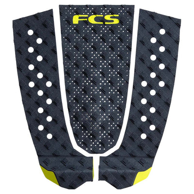 FCS T3 3 Piece Deck Pad - Midnight/Acid - Buy online today at Down the Line Surf. International shipping available.