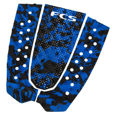 FCS T3 3 Piece Deck Pad - Cobalt/Camo - Buy online today at Down the Line Surf. International shipping available.