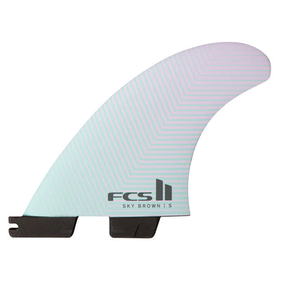 FCS II Sky Brown PC Tri Fin Set - Small - Buy online today at Down the Line Surf. International shipping available.
