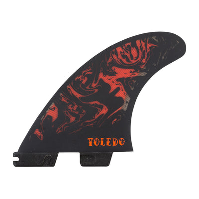 FCS II Filipe Toledo PC Tri Fin Set - Red/Black - Large - Buy online today at Down the Line Surf. International shipping available.